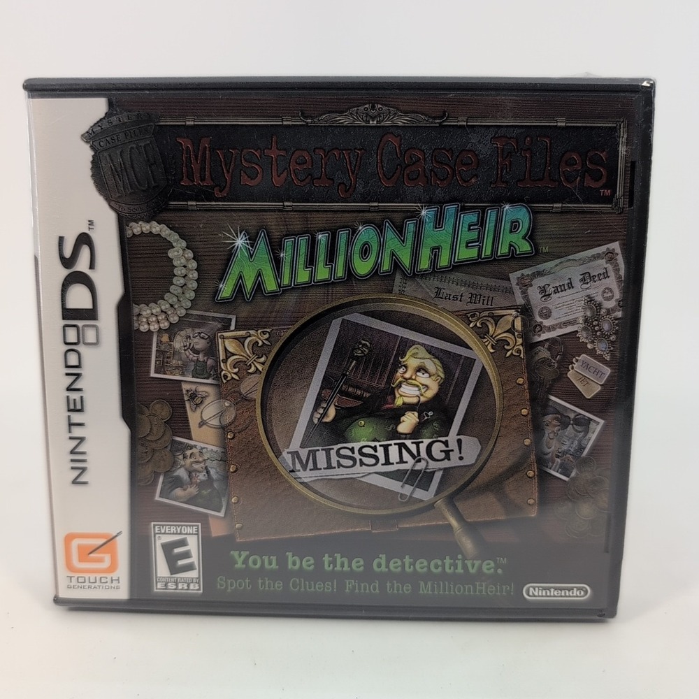 Nintendo DS Mystery Case Files: MillionHeir Million‎ Heir - New Factory Sealed